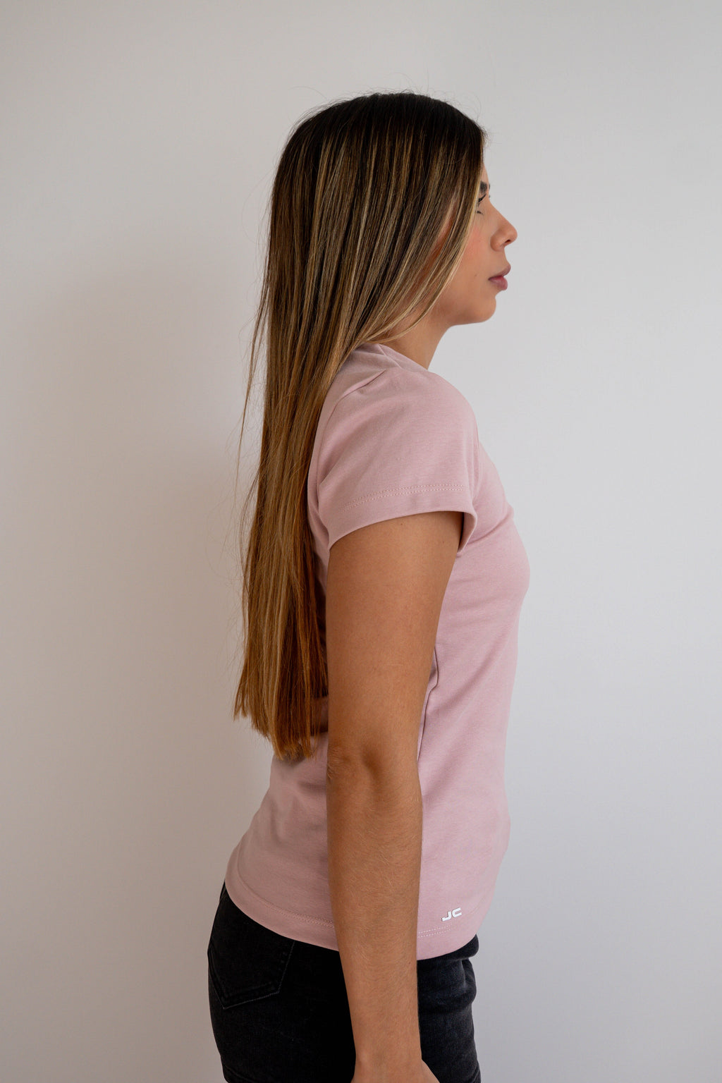Camiseta Manga Corta Mujer Rosa - JC
