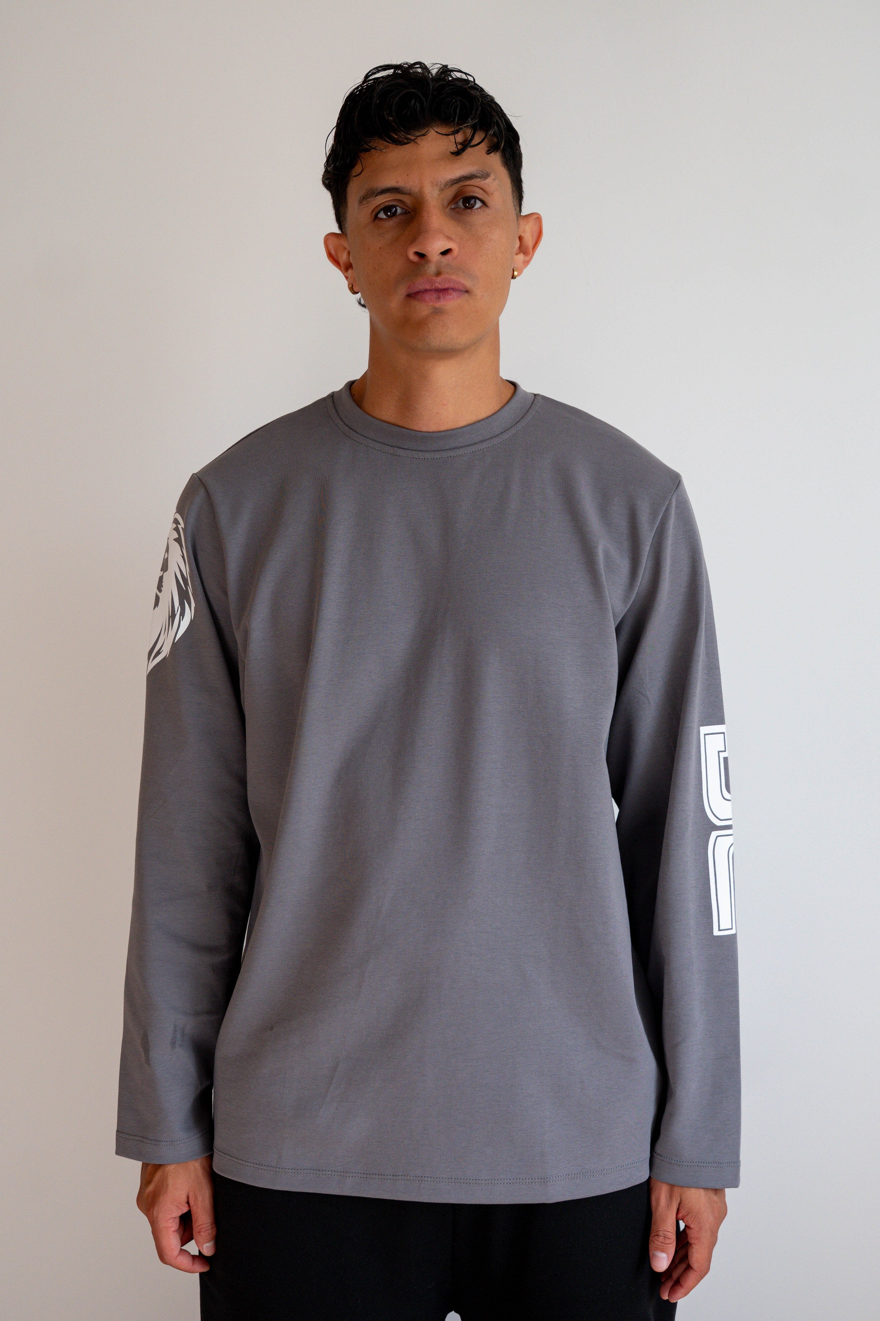 Camiseta Manga Larga Gris - JC