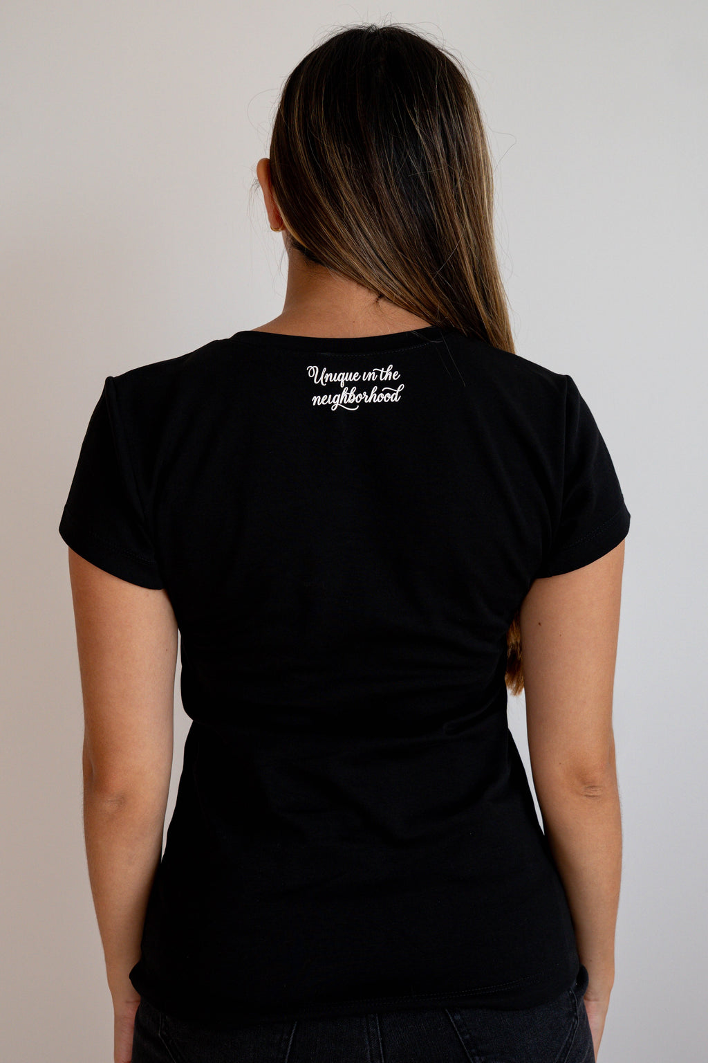 Camiseta Manga Corta Mujer Negra - JC