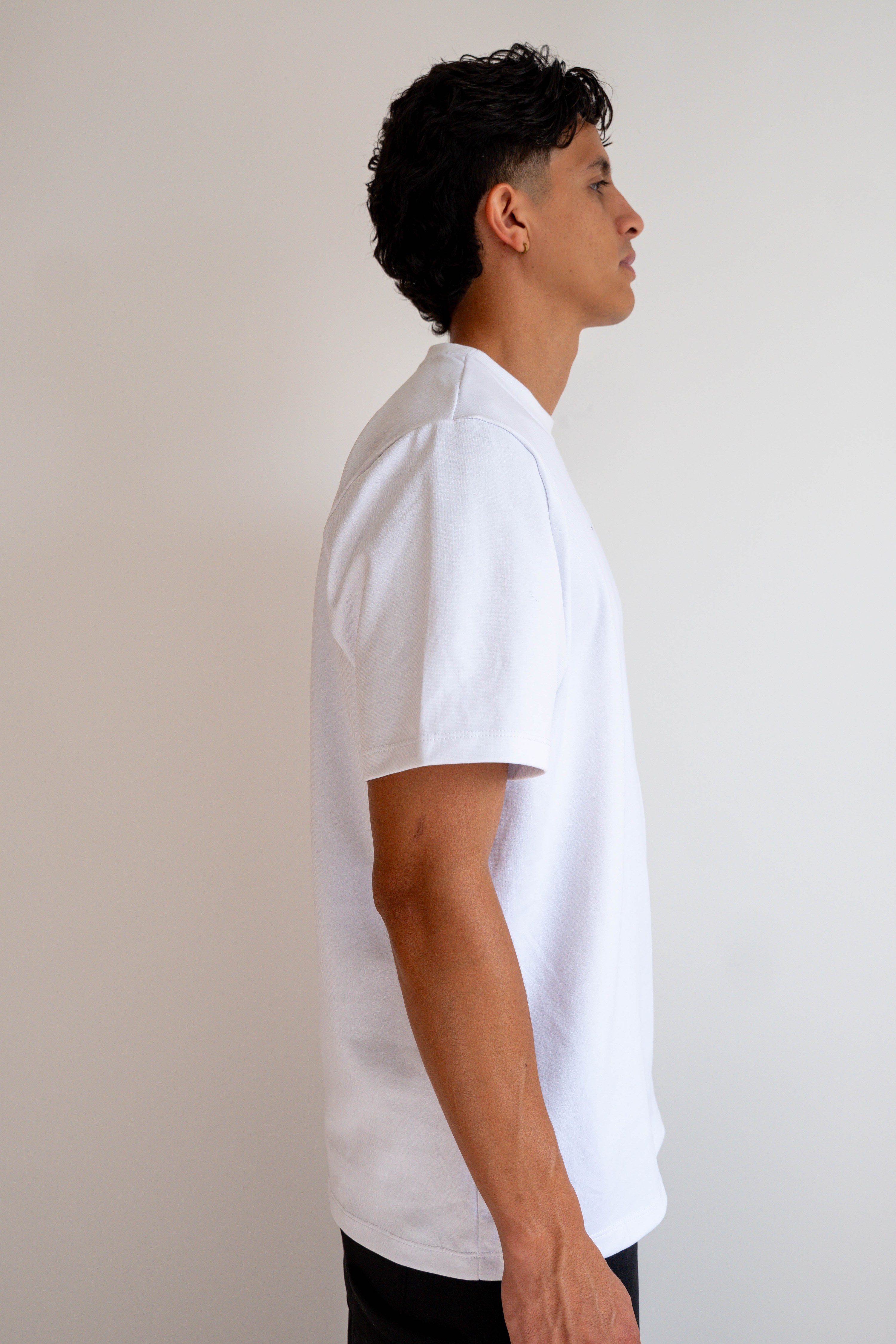 Camiseta Manga Corta Hombre Blanca - JC