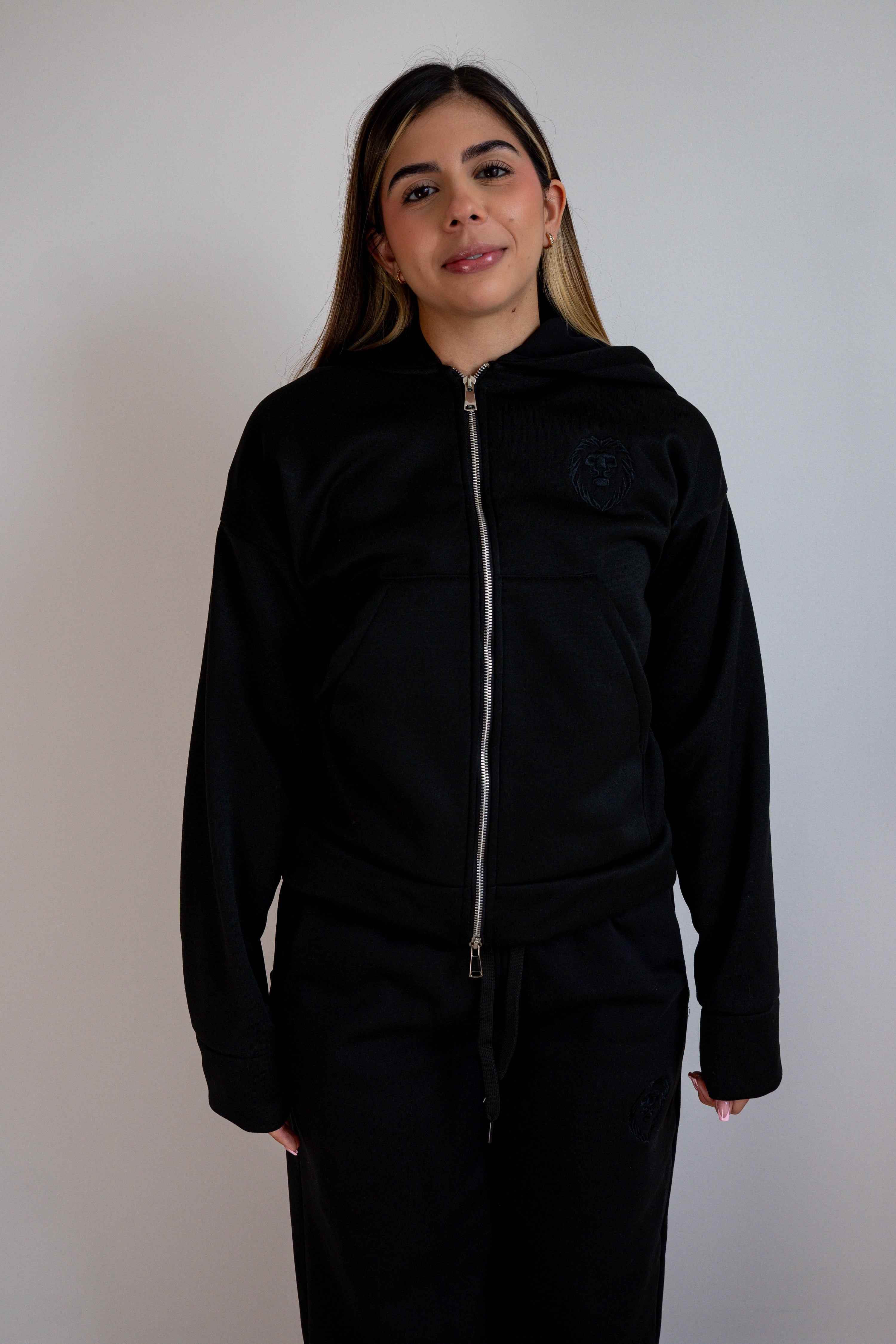 Conjunto Hoodie + Jogger Negro Mujer - JC