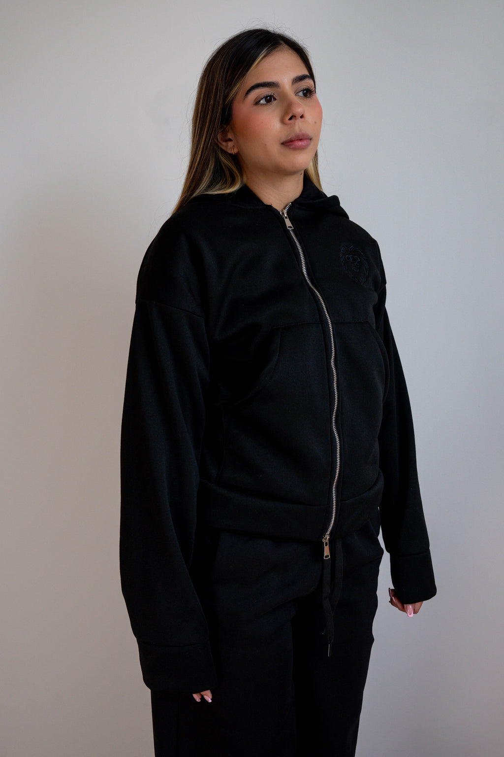 Conjunto Hoodie + Jogger Negro Mujer - JC