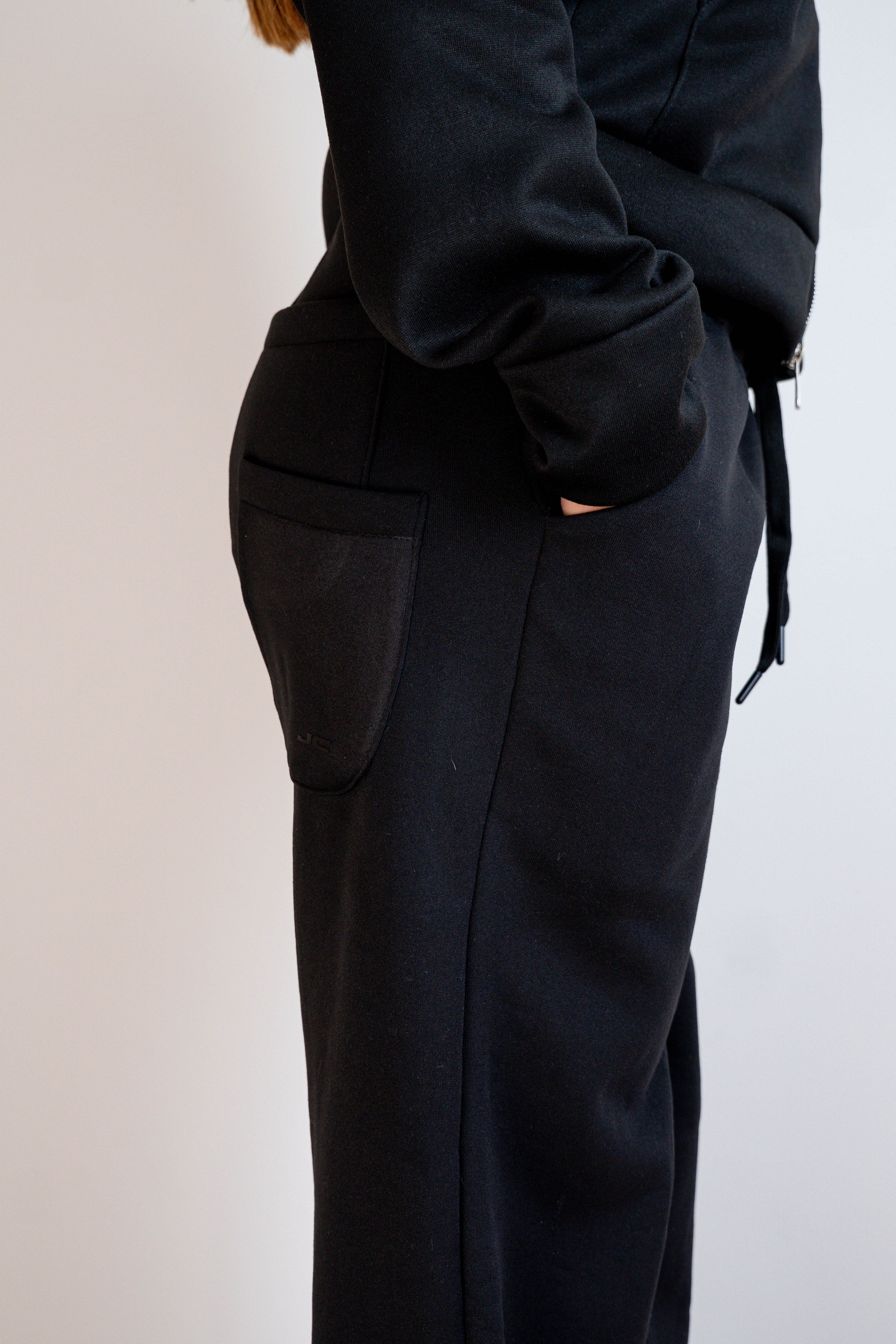 Conjunto Hoodie + Jogger Negro Mujer - JC