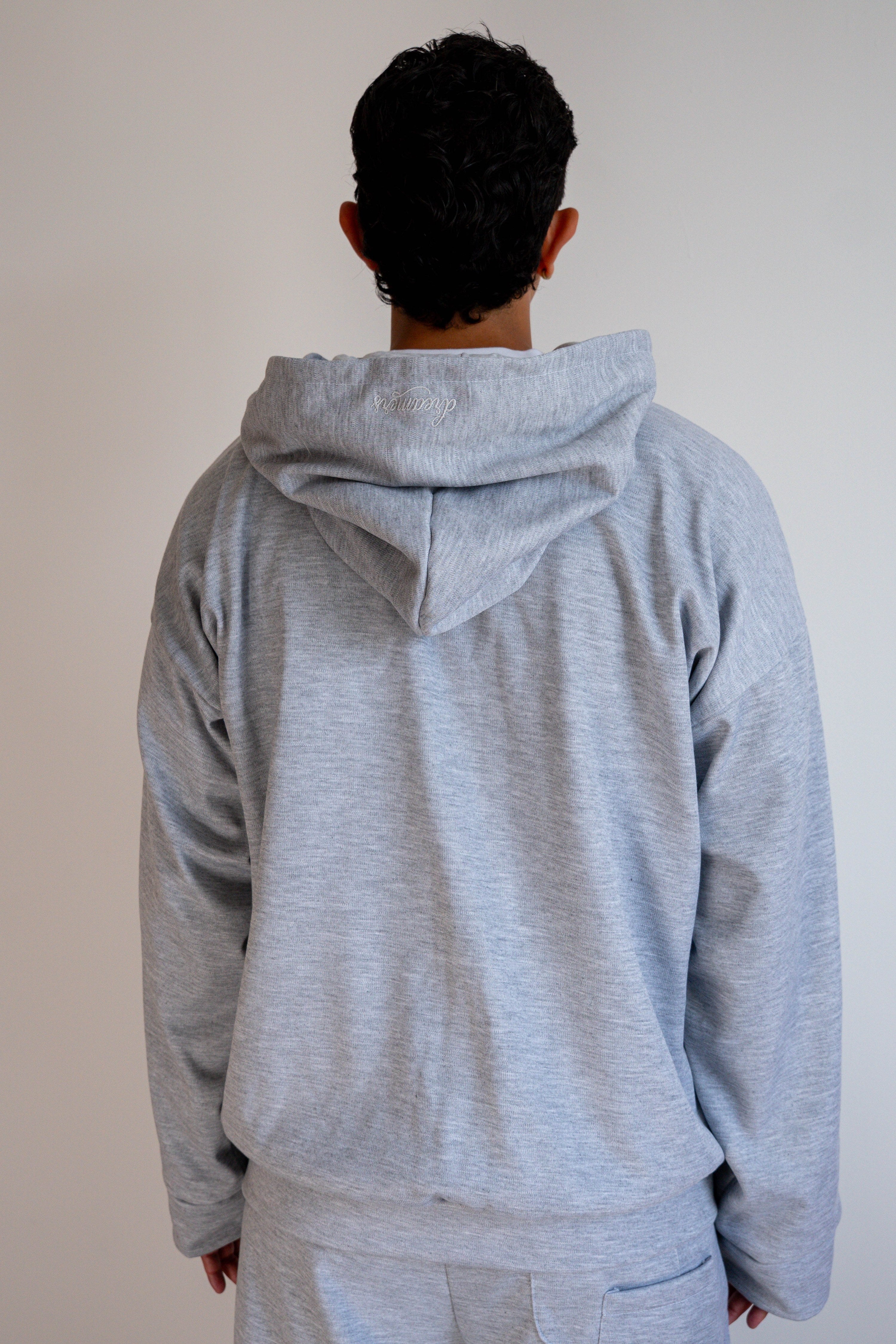 Conjunto Hoodie + Jogger Gris Jaspeado - JC