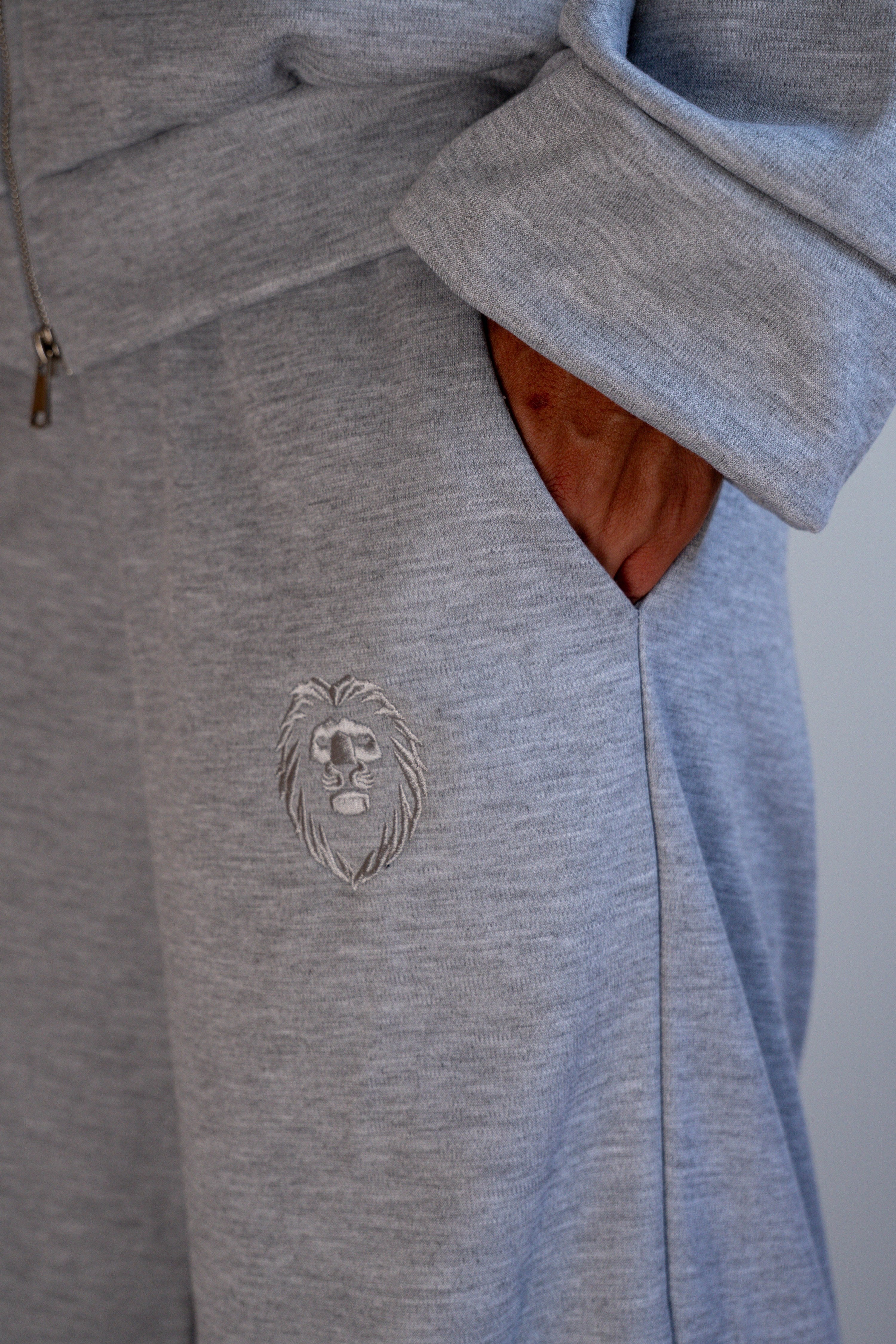 Conjunto Hoodie + Jogger Gris Jaspeado - JC