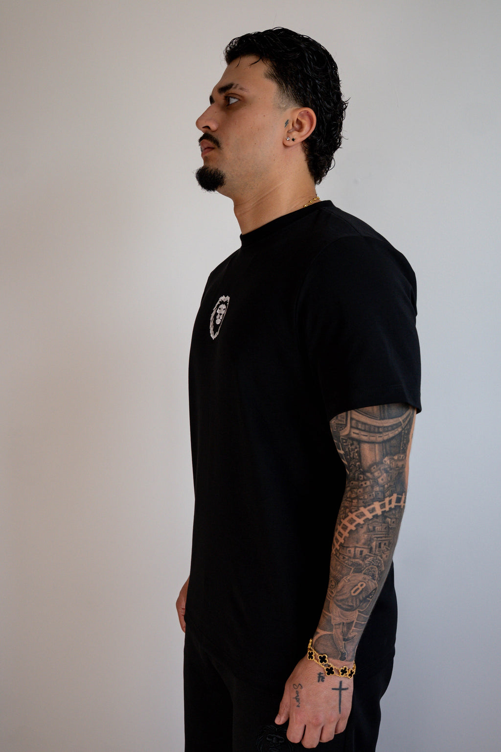 Camiseta Manga Corta Hombre Negra - JC