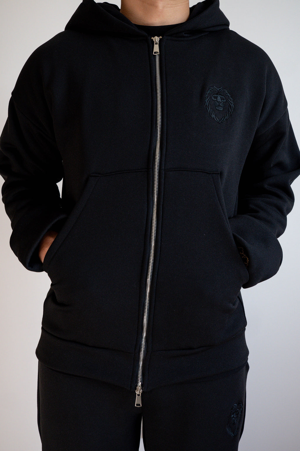 Conjunto Hoodie + Jogger Negro Hombre - JC