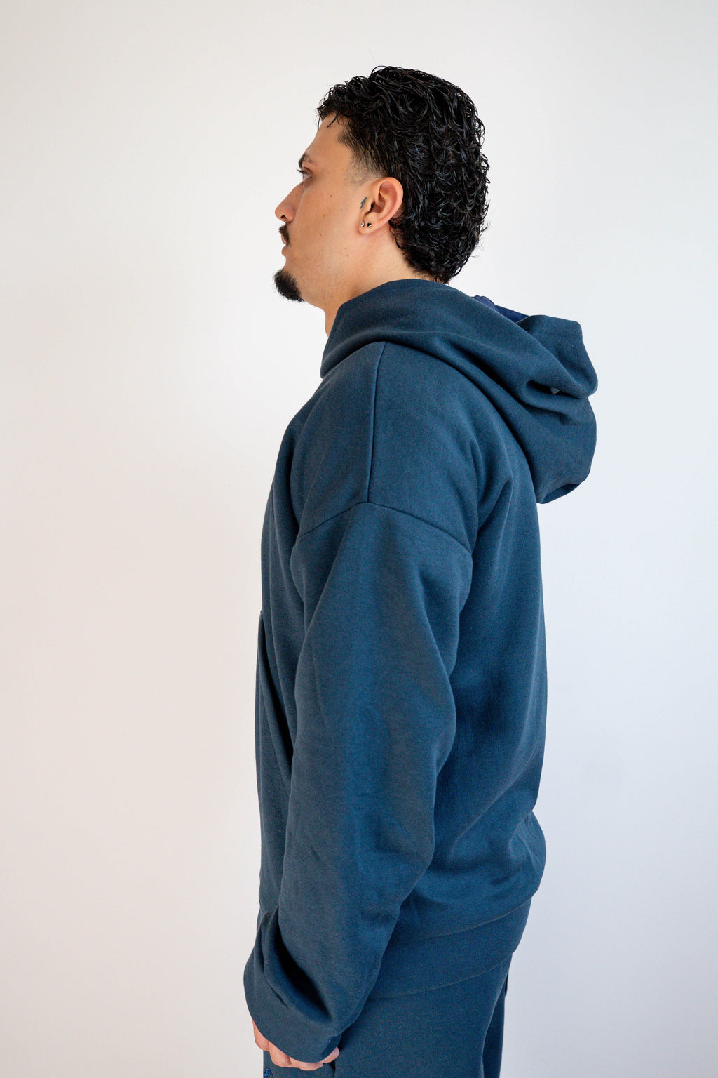 Conjunto Hoodie + Jogger Azul Petroleo Hombre - JC