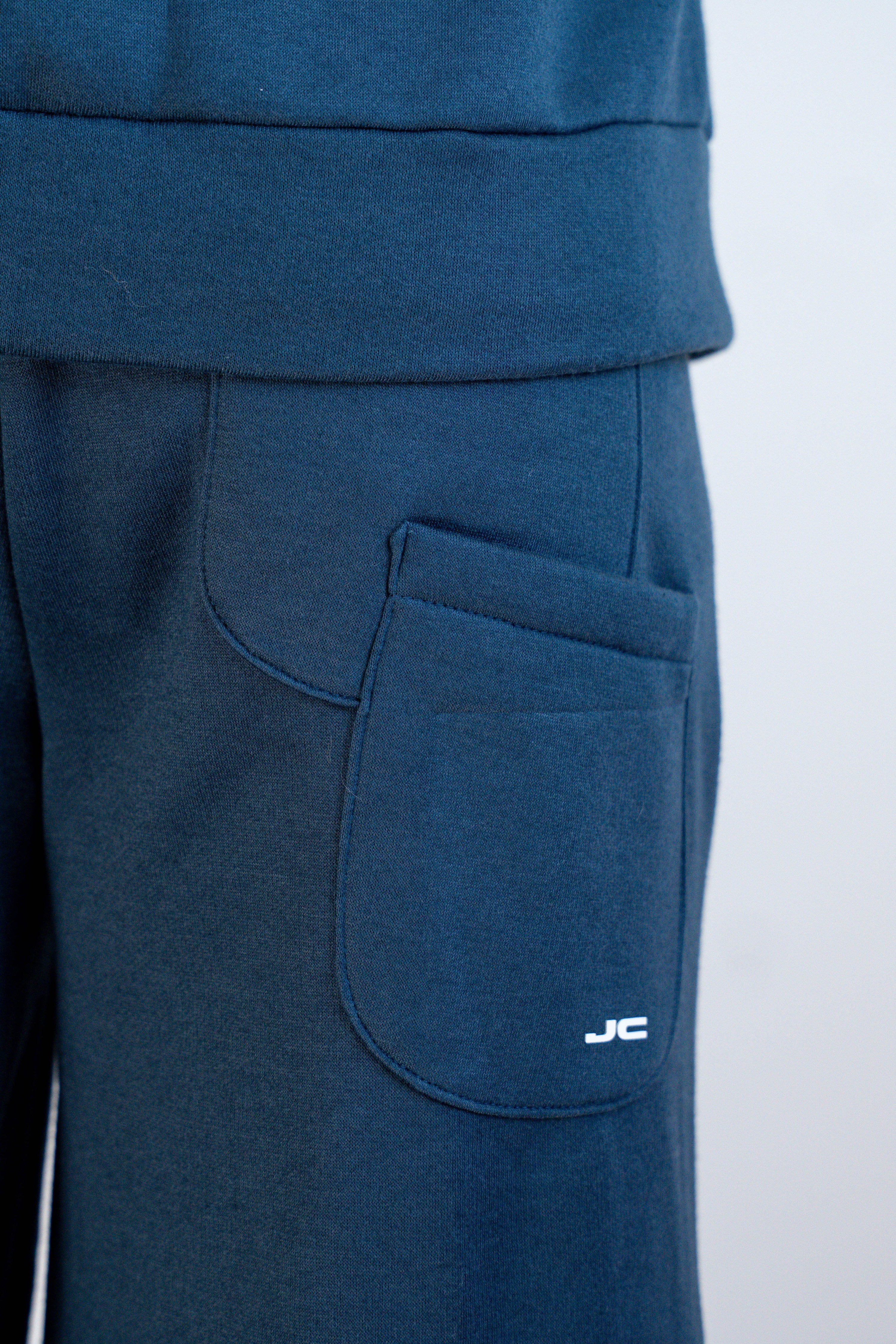 Conjunto Hoodie + Jogger Azul Petroleo Hombre - JC
