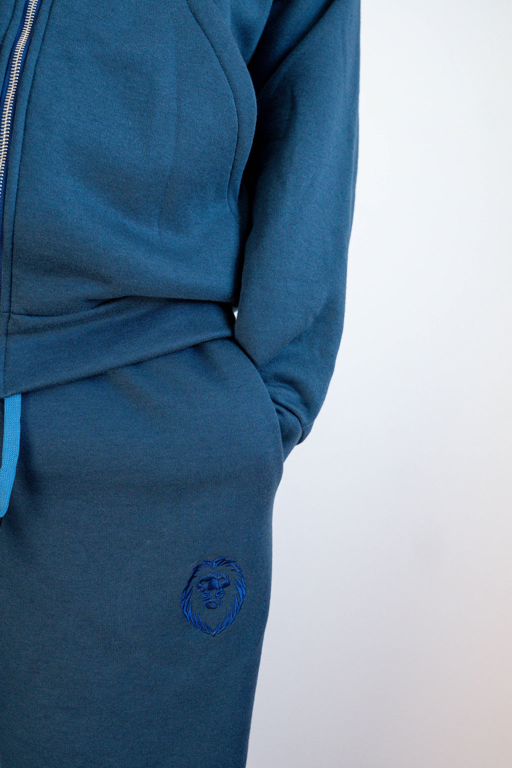 Conjunto Hoodie + Jogger Azul Petroleo Hombre - JC