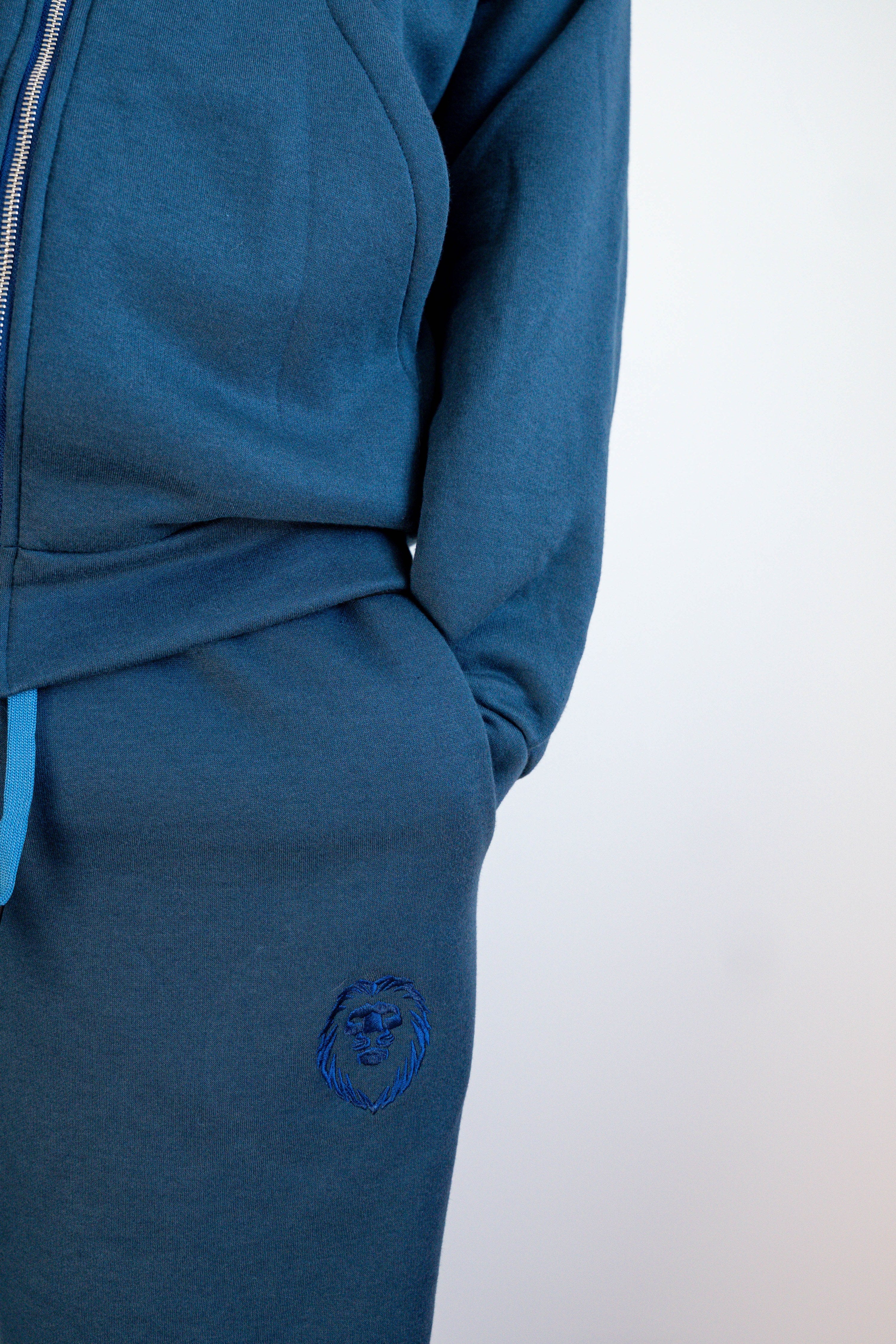 Conjunto Hoodie + Jogger Azul Petroleo Hombre - JC