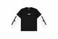 Camiseta Manga Larga Doble Manga Negra/Blanca - JC